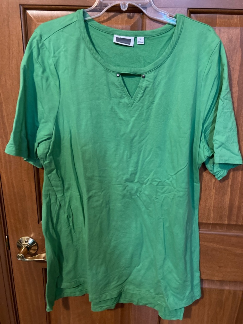 Lands' End Men's Short-Sleeve Crew Shirt in Green